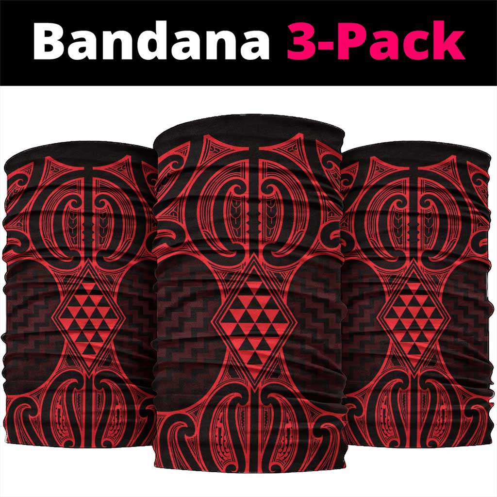 Whero Maori Ta Moko Poutama Art Neck Gaiter - Polynesian Pride