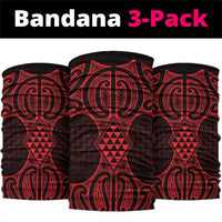 Whero Maori Ta Moko Poutama Art Neck Gaiter - Polynesian Pride