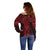 Whero Maori Ta Moko Poutama Art Off Shoulder Sweater