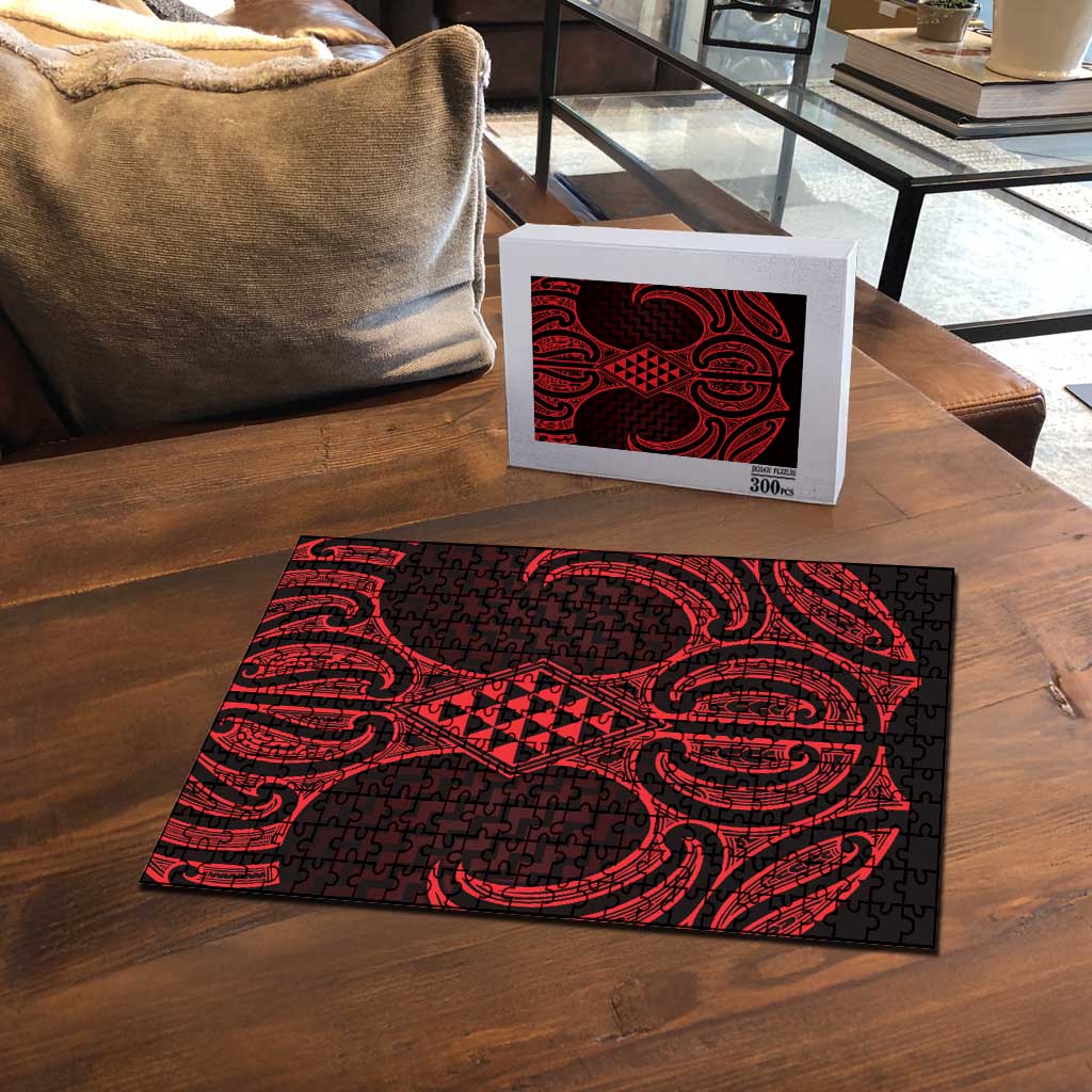 Whero Maori Ta Moko Poutama Art Puzzle - Polynesian Pride