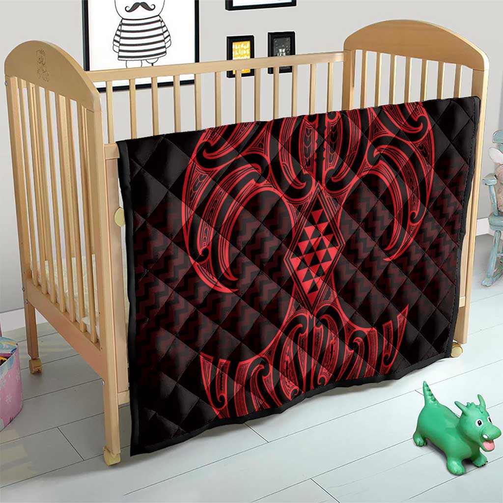 Whero Maori Ta Moko Poutama Art Quilt