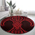 Whero Maori Ta Moko Poutama Art Round Carpet
