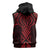 Whero Maori Ta Moko Poutama Art Sleeveless Zip Hoodie - Polynesian Pride