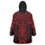 Whero Maori Ta Moko Poutama Art Wearable Blanket Hoodie
