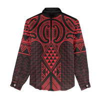 Whero Maori Ta Moko Poutama Art Women Casual Shirt
