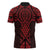 Whero Maori Ta Moko Poutama Art Zipper Polo Shirt - Polynesian Pride