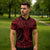 Whero Maori Ta Moko Poutama Art Zipper Polo Shirt - Polynesian Pride