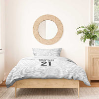 New Zealand Rangatira Custom Bedding Set All White Niho Taniwha Maori Tribal LT9 - Polynesian Pride