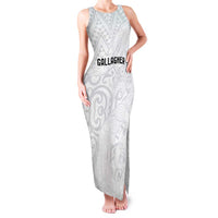 New Zealand Rangatira Custom Family Matching Tank Maxi Dress and Hawaiian Shirt All White Niho Taniwha Maori Tribal LT9 Mom's Dress White - Polynesian Pride