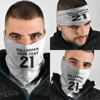 New Zealand Rangatira Custom Neck Gaiter All White Niho Taniwha Maori Tribal - Polynesian Pride