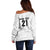 New Zealand Rangatira Custom Off Shoulder Sweater All White Niho Taniwha Maori Tribal