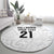 New Zealand Rangatira Custom Round Carpet All White Niho Taniwha Maori Tribal
