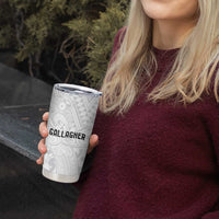 New Zealand Rangatira Custom Tumbler Cup All White Niho Taniwha Maori Tribal