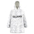 New Zealand Rangatira Custom Wearable Blanket Hoodie All White Niho Taniwha Maori Tribal