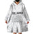 New Zealand Rangatira Custom Wearable Blanket Hoodie All White Niho Taniwha Maori Tribal