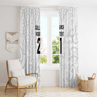 New Zealand Rangatira Custom Window Curtain All White Niho Taniwha Maori Tribal LT9 - Polynesian Pride