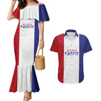 New Zealand Rugby Pacific Personalised Couples Matching Mermaid Dress and Hawaiian Shirt Maori Style Tribal Tapa Pattern LT9 White - Polynesian Pride