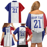 New Zealand Rugby Pacific Personalised Family Matching Off Shoulder Short Dress and Hawaiian Shirt Maori Style Tribal Tapa Pattern LT9 - Polynesian Pride