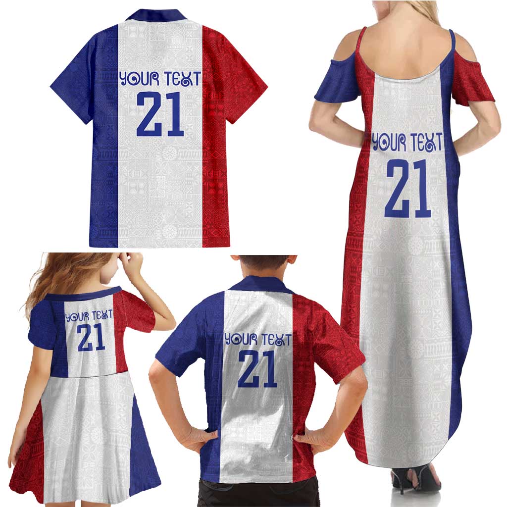 New Zealand Rugby Pacific Personalised Family Matching Summer Maxi Dress and Hawaiian Shirt Maori Style Tribal Tapa Pattern LT9 - Polynesian Pride
