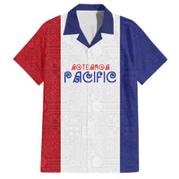 New Zealand Rugby Pacific Personalised Family Matching Summer Maxi Dress and Hawaiian Shirt Maori Style Tribal Tapa Pattern LT9 Dad's Shirt - Short Sleeve White - Polynesian Pride