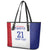 New Zealand Rugby Pacific Personalised Leather Tote Bag Maori Style Tribal Tapa Pattern