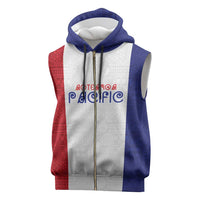 New Zealand Rugby Pacific Personalised Sleeveless Zip Hoodie Maori Style Tribal Tapa Pattern - Polynesian Pride
