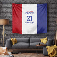 New Zealand Rugby Pacific Personalised Tapestry Maori Style Tribal Tapa Pattern LT9 White - Polynesian Pride
