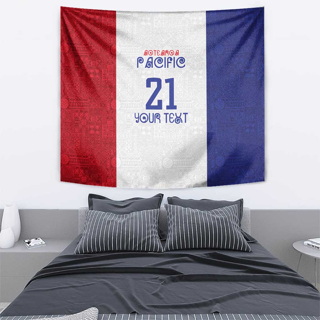 New Zealand Rugby Pacific Personalised Tapestry Maori Style Tribal Tapa Pattern LT9 - Polynesian Pride