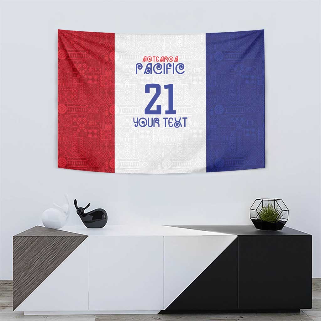 New Zealand Rugby Pacific Personalised Tapestry Maori Style Tribal Tapa Pattern LT9 - Polynesian Pride