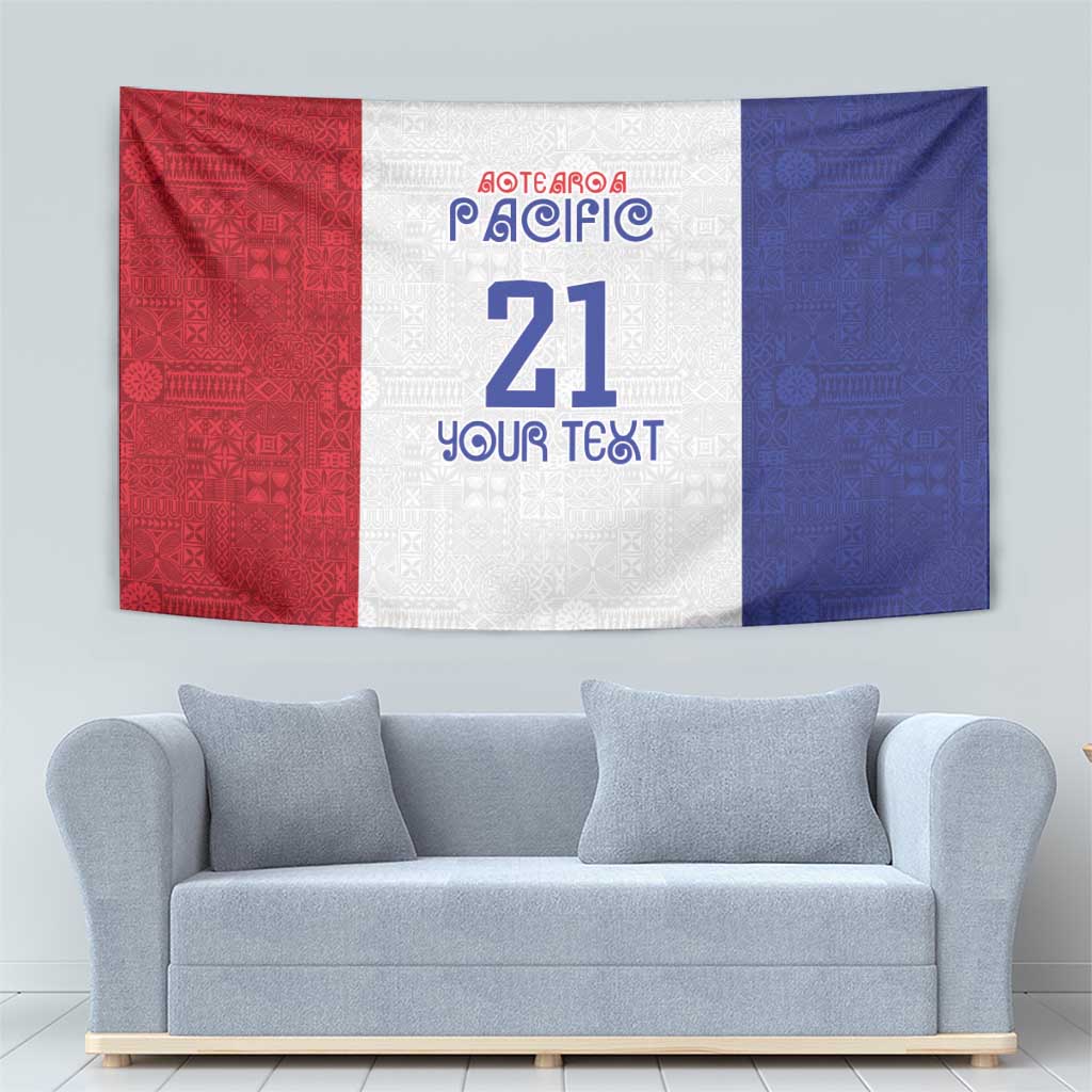 New Zealand Rugby Pacific Personalised Tapestry Maori Style Tribal Tapa Pattern LT9 - Polynesian Pride
