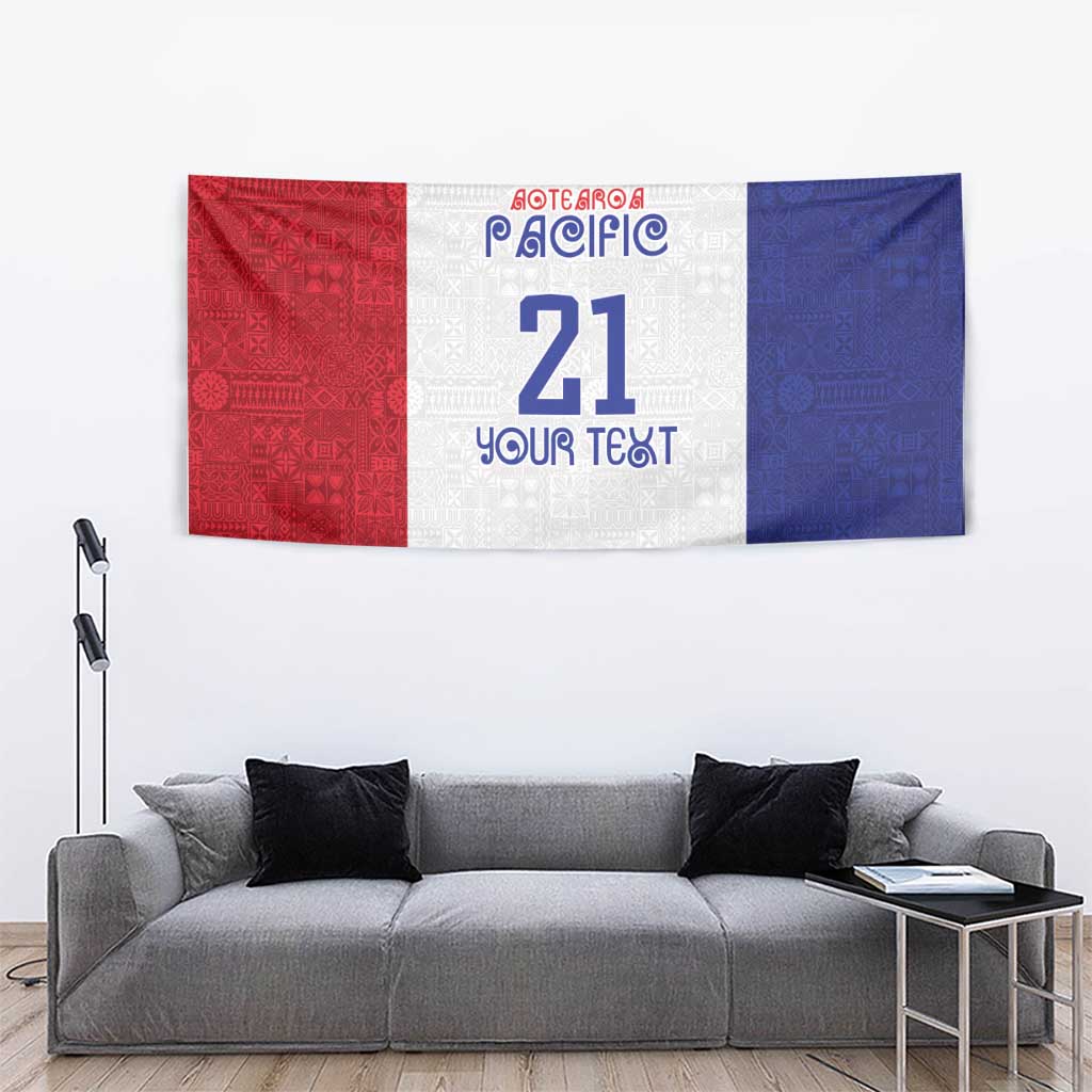 New Zealand Rugby Pacific Personalised Tapestry Maori Style Tribal Tapa Pattern LT9 - Polynesian Pride