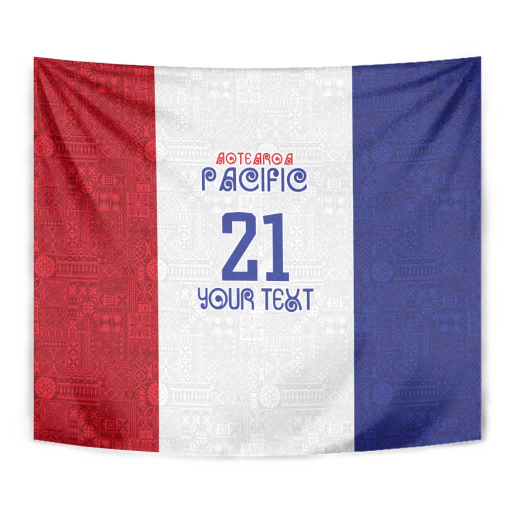 New Zealand Rugby Pacific Personalised Tapestry Maori Style Tribal Tapa Pattern LT9 - Polynesian Pride