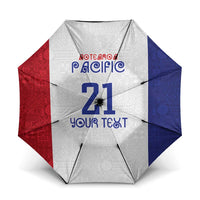 New Zealand Rugby Pacific Personalised Umbrella Maori Style Tribal Tapa Pattern LT9 One Size Folded 11.42 inch Opened Diameter 37.4 inch White - Polynesian Pride