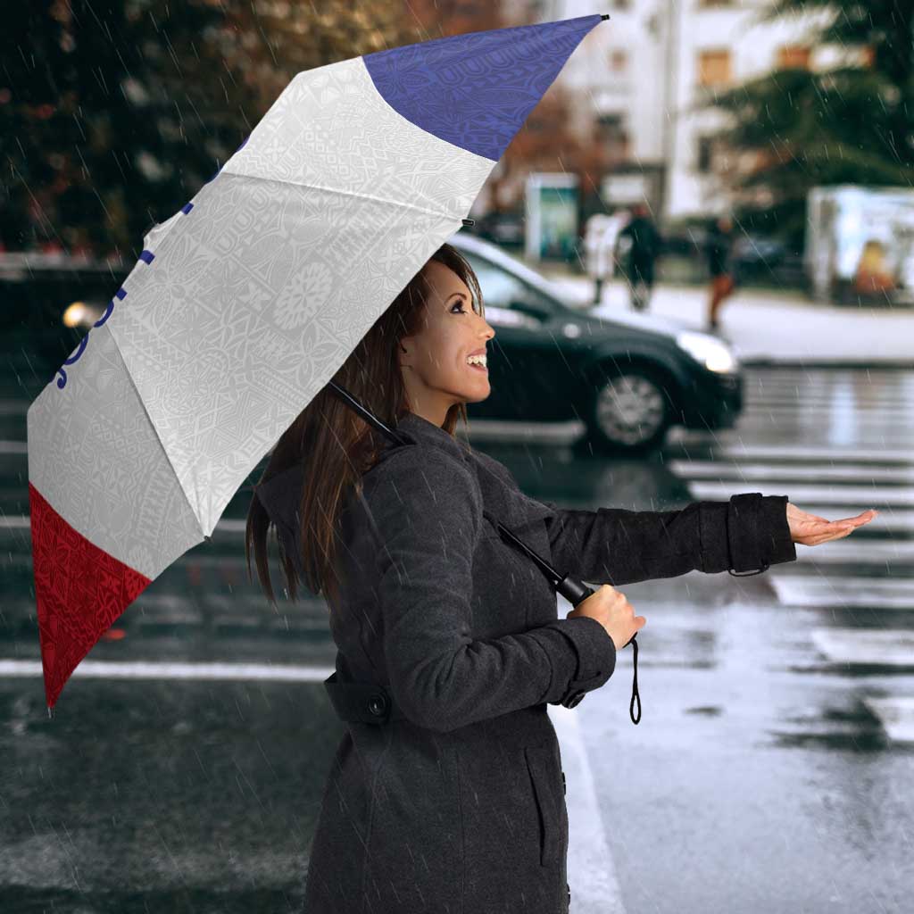 New Zealand Rugby Pacific Personalised Umbrella Maori Style Tribal Tapa Pattern LT9 - Polynesian Pride
