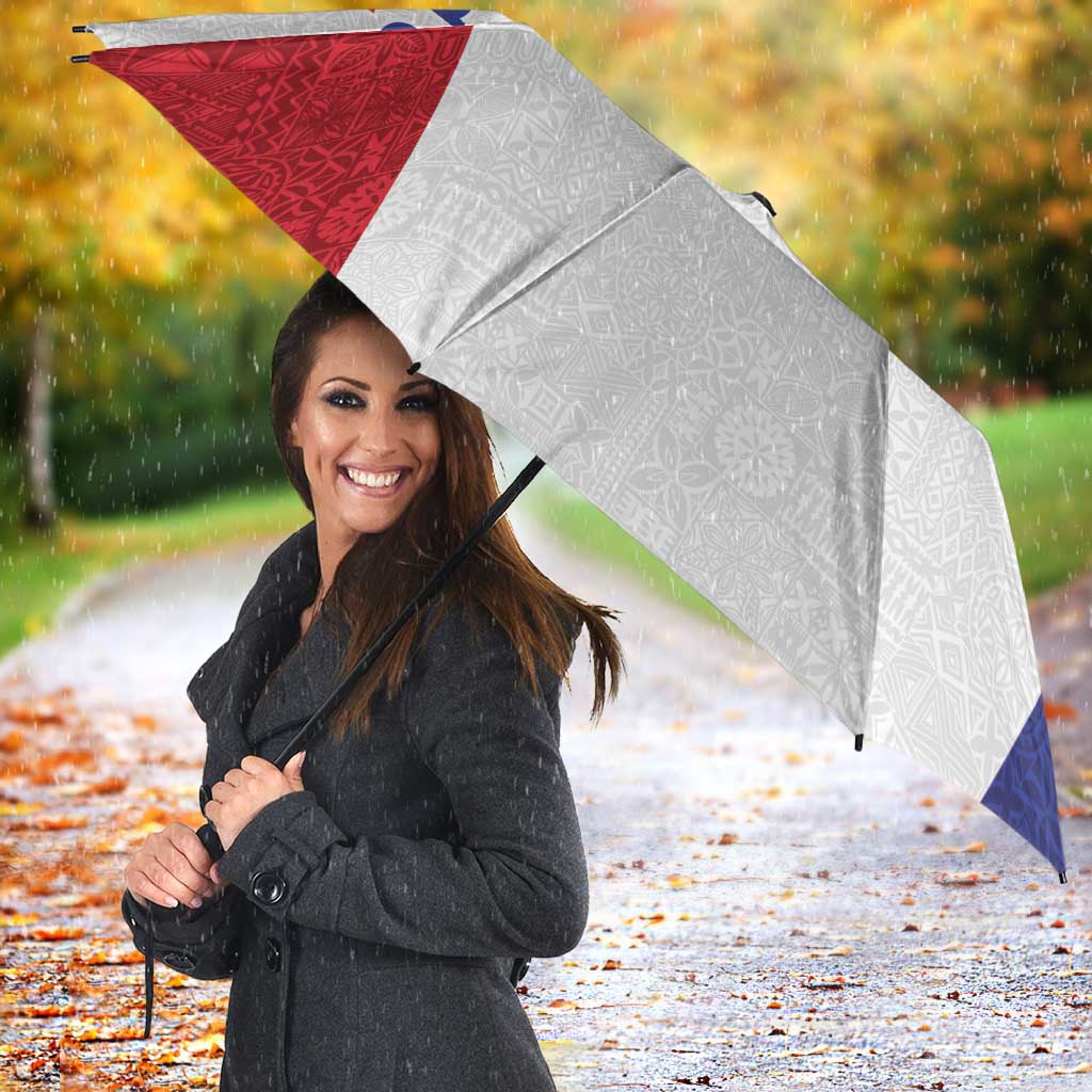 New Zealand Rugby Pacific Personalised Umbrella Maori Style Tribal Tapa Pattern LT9 - Polynesian Pride
