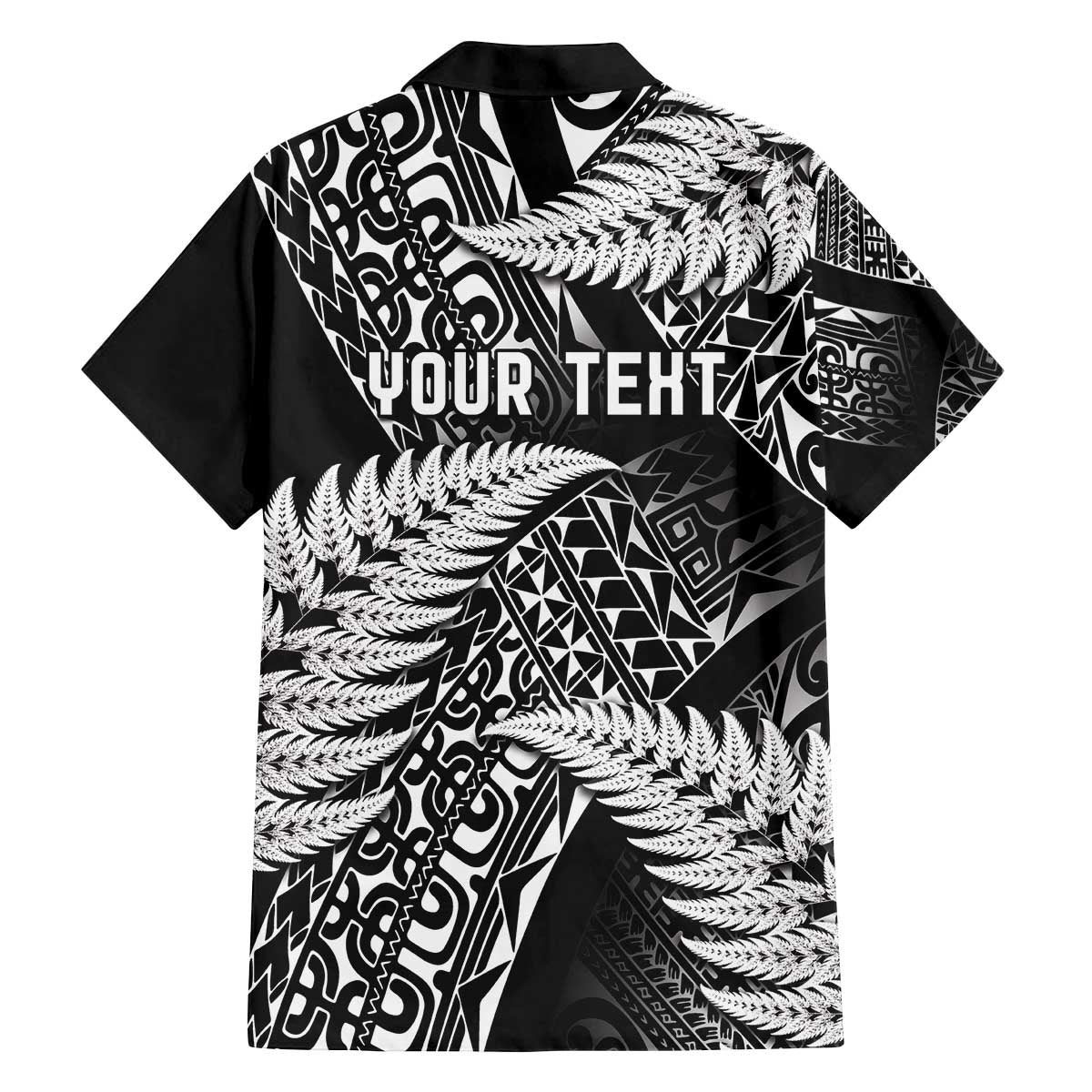 New Zealand Rugby Pacific Personalised Family Matching Off The Shoulder Long Sleeve Dress and Hawaiian Shirt All Black Maori Pasifika Fern Pattern LT9 - Polynesian Pride
