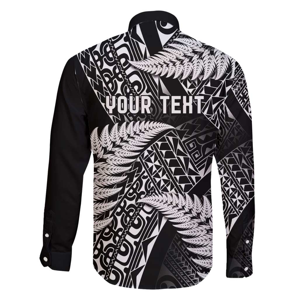 New Zealand Rugby Pacific Personalised Family Matching Off Shoulder Short Dress and Hawaiian Shirt All Black Maori Pasifika Fern Pattern LT9 - Polynesian Pride