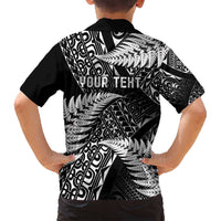 New Zealand Rugby Pacific Personalised Family Matching Puletasi and Hawaiian Shirt All Black Maori Pasifika Fern Pattern LT9 - Polynesian Pride
