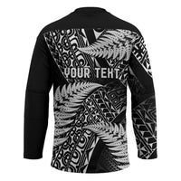 New Zealand Rugby Pacific Personalised Hockey Jersey All Black Maori Pasifika Fern Pattern - Polynesian Pride