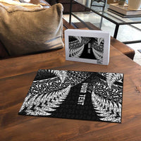 New Zealand Rugby Pacific Personalised Puzzle All Black Maori Pasifika Fern Pattern - Polynesian Pride