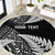 New Zealand Rugby Pacific Personalised Round Carpet All Black Maori Pasifika Fern Pattern