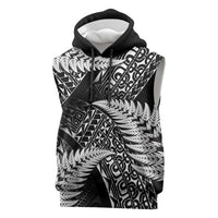 New Zealand Rugby Pacific Personalised Sleeveless Hoodie All Black Maori Pasifika Fern Pattern - Polynesian Pride