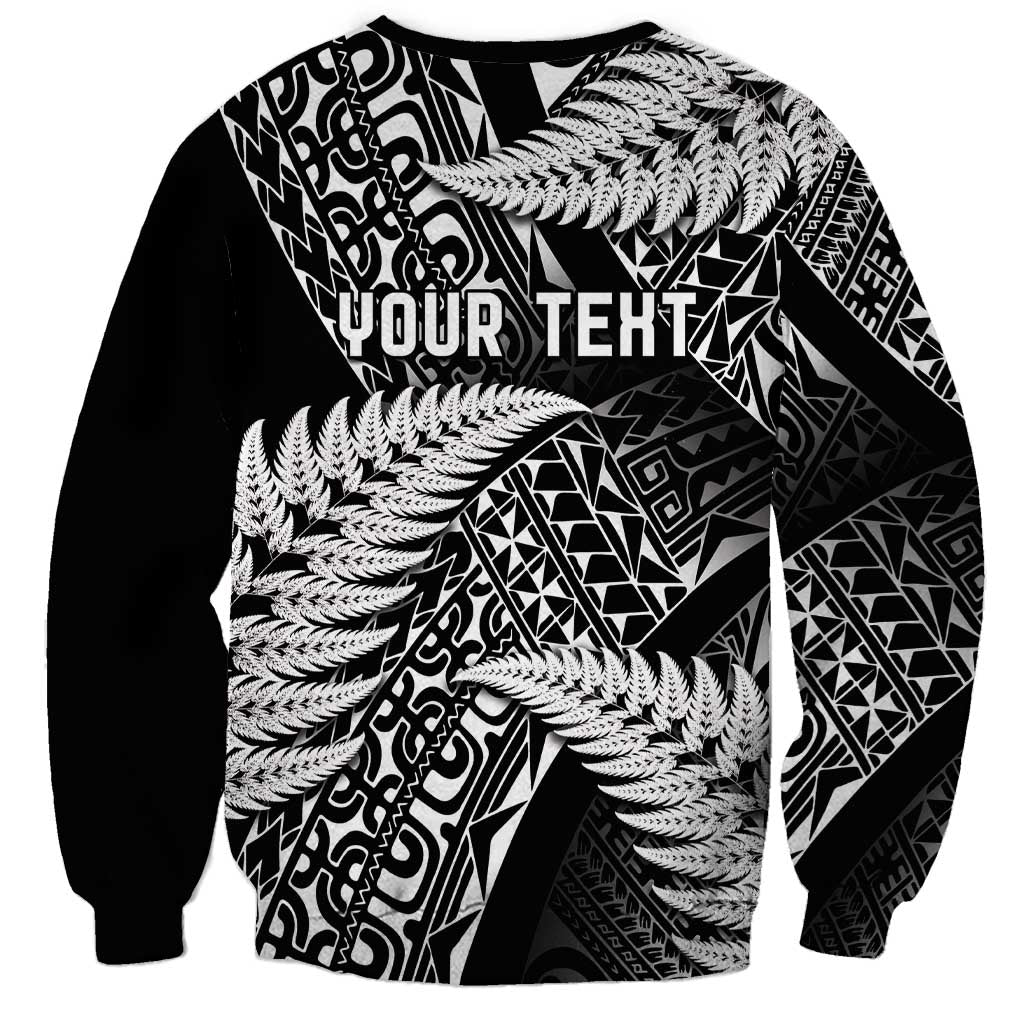 New Zealand Rugby Pacific Personalised Sweatshirt All Black Maori Pasifika Fern Pattern LT9 - Polynesian Pride