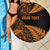 New Zealand Rugby Pacific Personalised Beach Blanket All Gold Maori Pasifika Fern Pattern