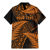 New Zealand Rugby Pacific Personalised Family Matching Mermaid Dress and Hawaiian Shirt All Gold Maori Pasifika Fern Pattern LT9 - Polynesian Pride