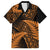 New Zealand Rugby Pacific Personalised Family Matching Tank Maxi Dress and Hawaiian Shirt All Gold Maori Pasifika Fern Pattern