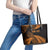 New Zealand Rugby Pacific Personalised Leather Tote Bag All Gold Maori Pasifika Fern Pattern