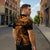 New Zealand Rugby Pacific Personalised Zipper Polo Shirt All Gold Maori Pasifika Fern Pattern - Polynesian Pride