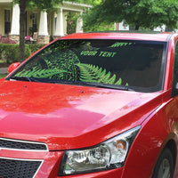 New Zealand Rugby Pacific Personalised Auto Sun Shade All Lime Maori Pasifika Fern Pattern LT9 - Polynesian Pride