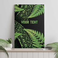 New Zealand Rugby Pacific Personalised Canvas Wall Art All Lime Maori Pasifika Fern Pattern LT9 - Polynesian Pride